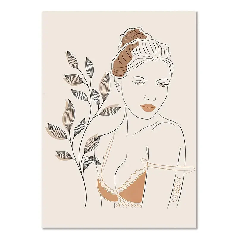 Boho Light Canvas Wall Art - Nordic Minimalist - 08 / 40x50cm No Frame