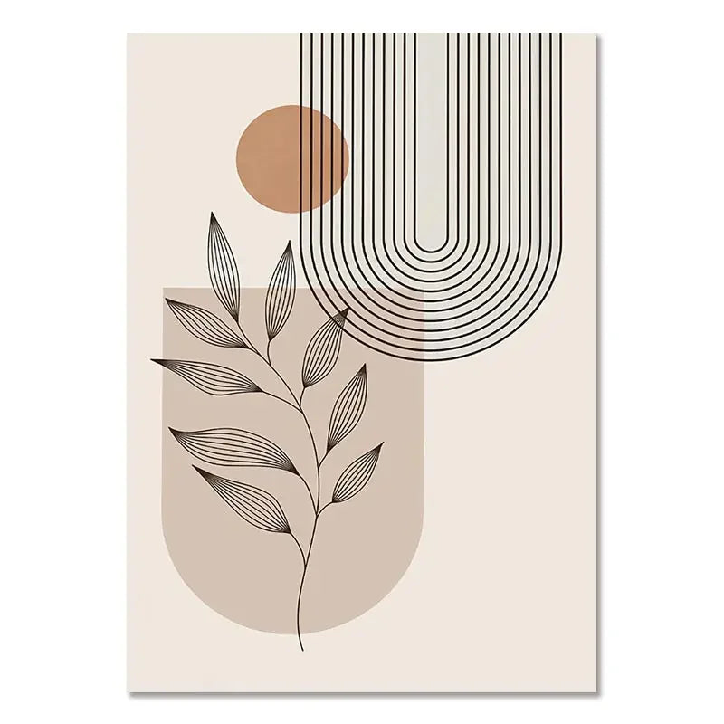 Boho Light Canvas Wall Art - Nordic Minimalist - 09 / 40x50cm No Frame