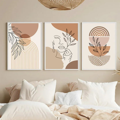 Boho Light Canvas Wall Art - Nordic Minimalist