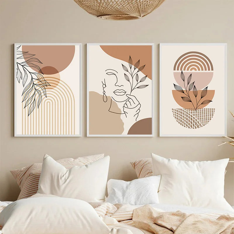 Boho Light Canvas Wall Art - Nordic Minimalist