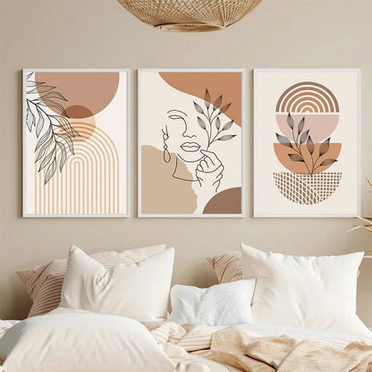 Boho Light Canvas Wall Art - Nordic Minimalist