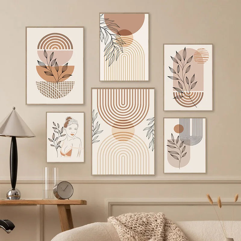 Boho Light Canvas Wall Art - Nordic Minimalist
