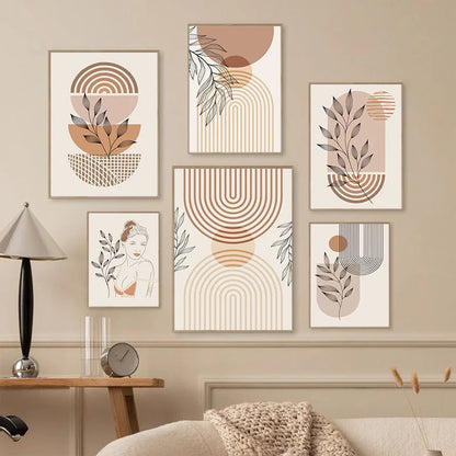 Boho Light Canvas Wall Art - Nordic Minimalist