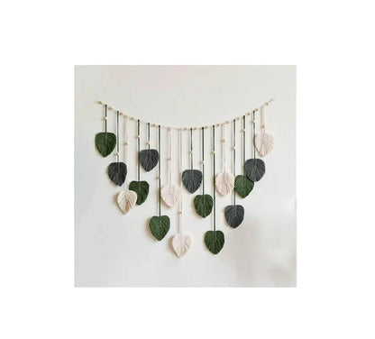 Boho Style Handmade Tapestry Room Photo Leaves Wall Decoration Wall Hanging Tapestry For Living Room Office Home Decor