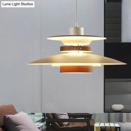 Bookstore UFO Pendant Light: Creative Metal Hanging Light with Adjustable Cord