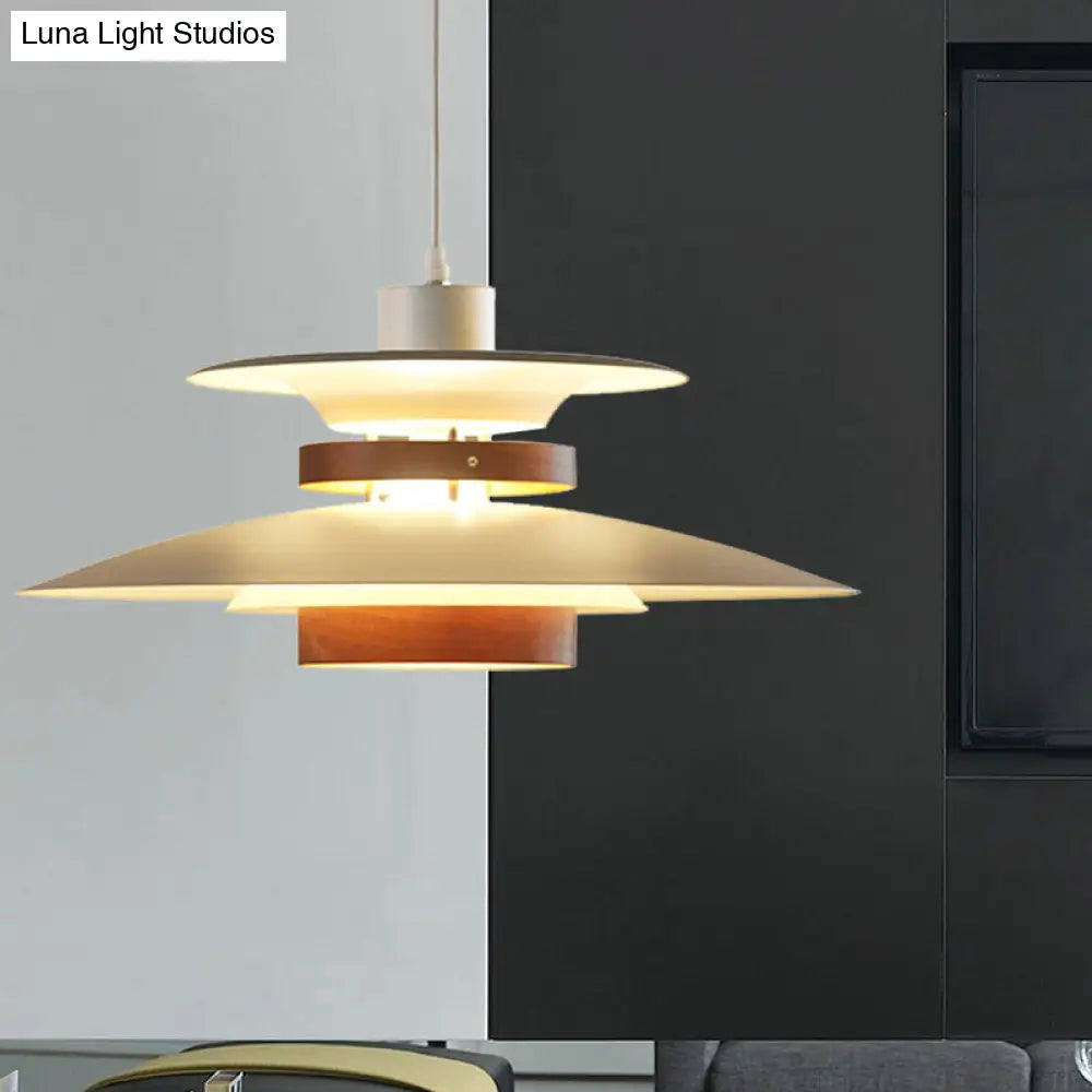 Bookstore UFO Pendant Light: Creative Metal Hanging Light with Adjustable Cord