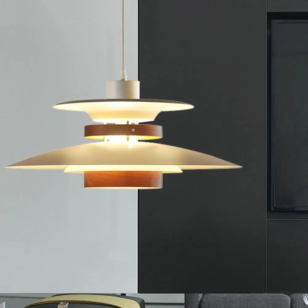 Bookstore UFO Pendant Light: Creative Metal Hanging Light with Adjustable Cord