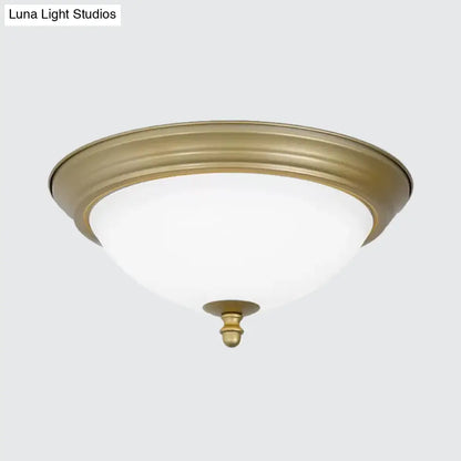 Lámpara de techo LED DecorBites™ con forma de cuenco, diseño minimalista en negro/bronce/café oscuro, pantalla de cristal opalino, montaje empotrado, 38 cm/50 cm de ancho