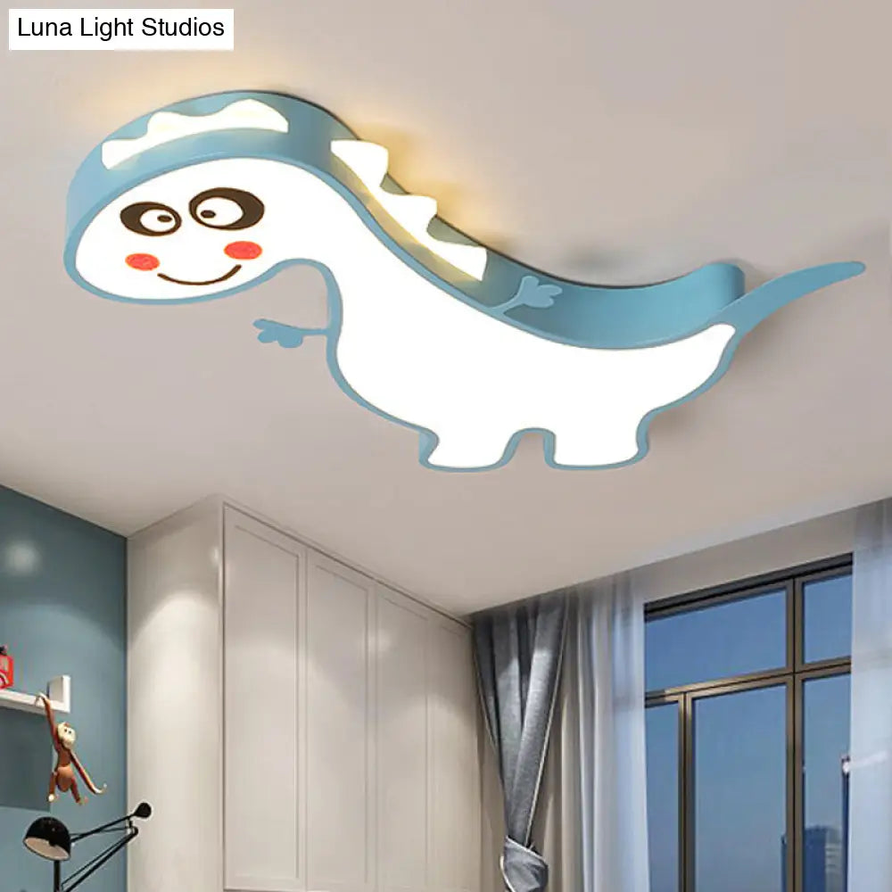 DecorBites™ Boys Girls LED Ceiling Light: Dancing Dragon Acrylic Cartoon Flush Ceiling Fixture