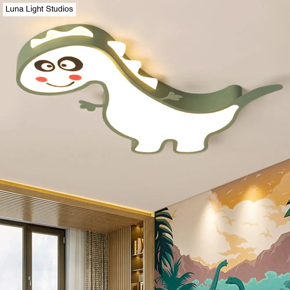 DecorBites™ Boys Girls LED Ceiling Light: Dancing Dragon Acrylic Cartoon Flush Ceiling Fixture