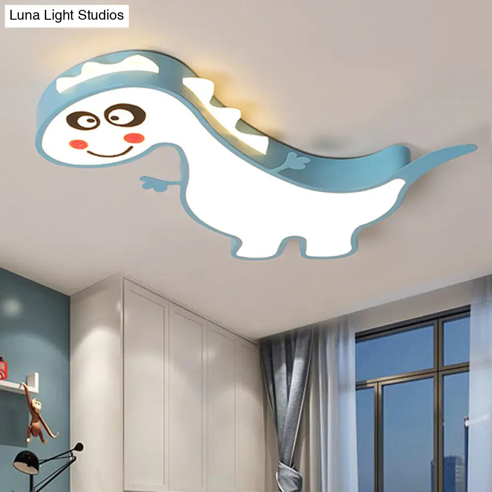 DecorBites™ Boys Girls LED Ceiling Light: Dancing Dragon Acrylic Cartoon Flush Ceiling Fixture