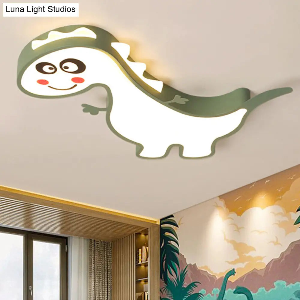 DecorBites™ Boys Girls LED Ceiling Light: Dancing Dragon Acrylic Cartoon Flush Ceiling Fixture