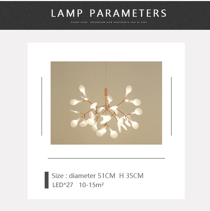 Branch Design Nordic Chandelier - Rose Gold/Black - Chandelier