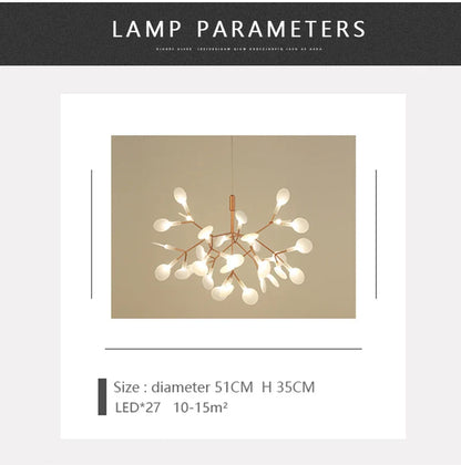 Branch Design Nordic Chandelier - Rose Gold/Black - Chandelier