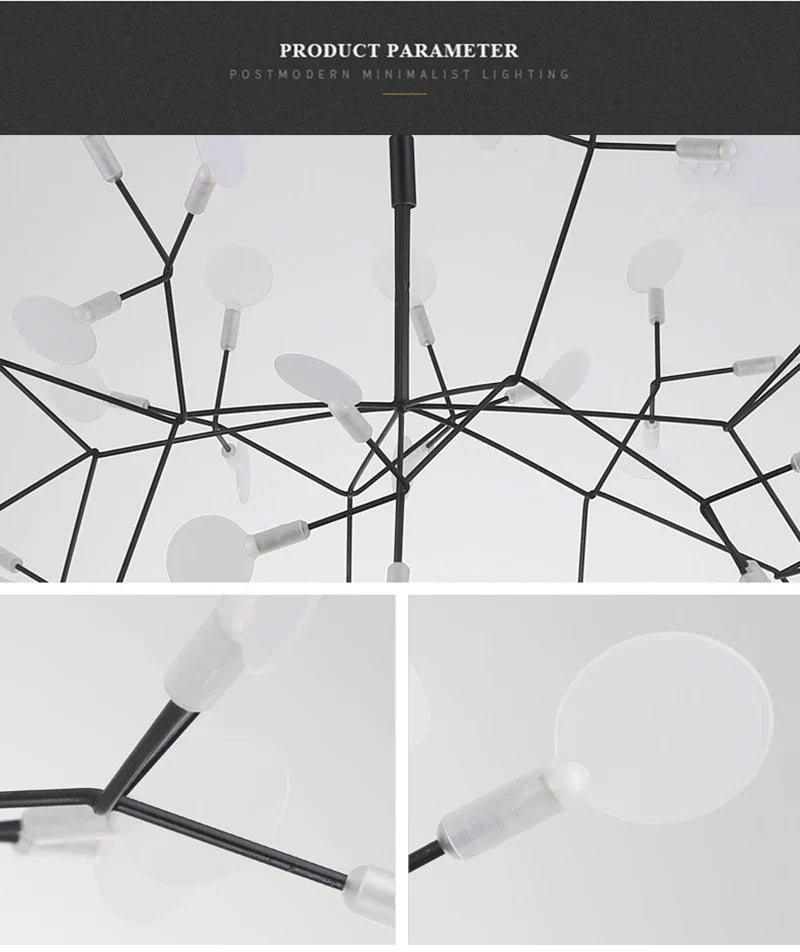 Branch Design Nordic Chandelier - Rose Gold/Black - Chandelier