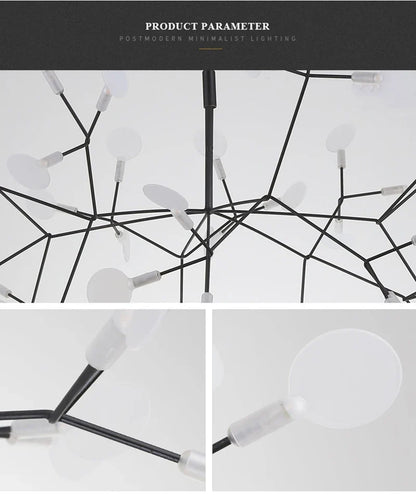 Branch Design Nordic Chandelier - Rose Gold/Black - Chandelier