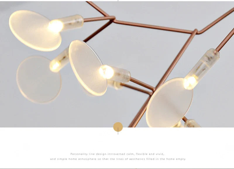 Branch Design Nordic Chandelier - Rose Gold/Black - Chandelier