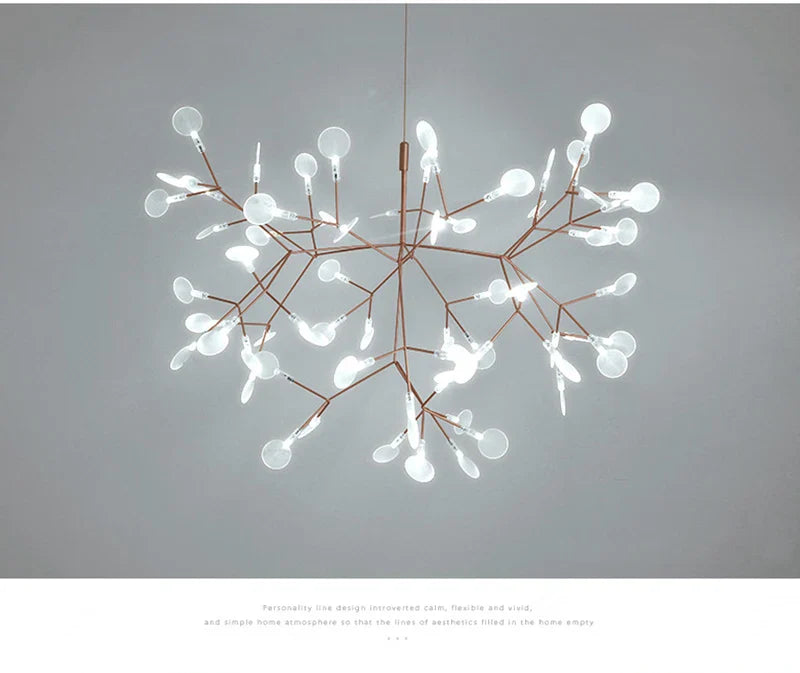 Branch Design Nordic Chandelier - Rose Gold/Black - Chandelier
