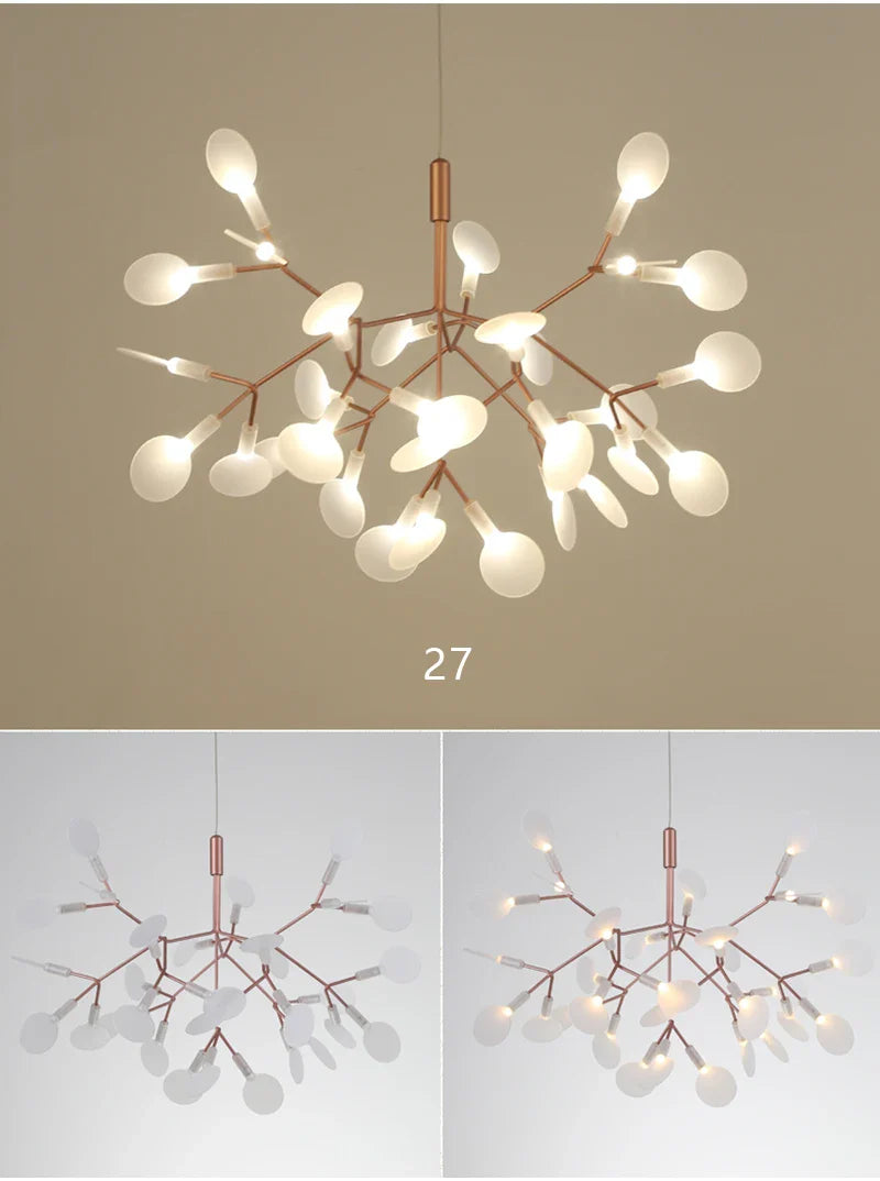 Branch Design Nordic Chandelier - Rose Gold/Black - Chandelier