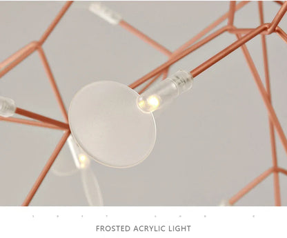 Branch Design Nordic Chandelier - Rose Gold/Black - Chandelier