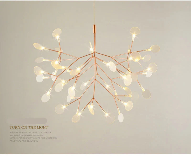 Branch Design Nordic Chandelier - Rose Gold/Black - Chandelier