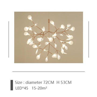 Branch Design Nordic Chandelier - Rose Gold/Black - Gosegold with 45 LED / changeable - Chandelier