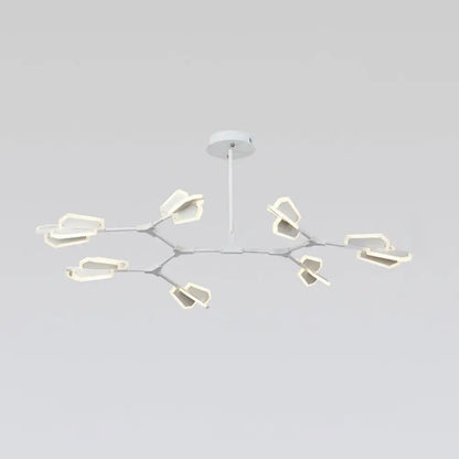 Branch Shaped LED Chandelier Light for Postmodern Metallic Living Room Ceiling Lighting