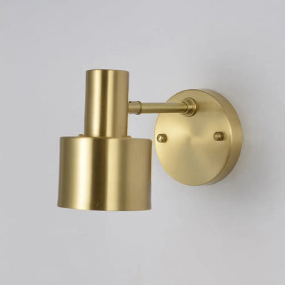 Brass Antique Wall Lamp Fixture with Frosted White Glass Tulip Shade - 1-Light Wall Mount Light