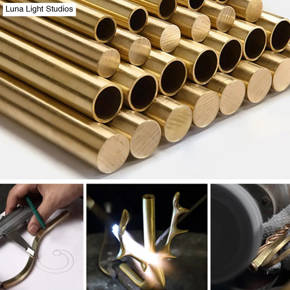 Brass Armed Wall Sconce with Ribbed Glass Shade for Bathroom Decoration