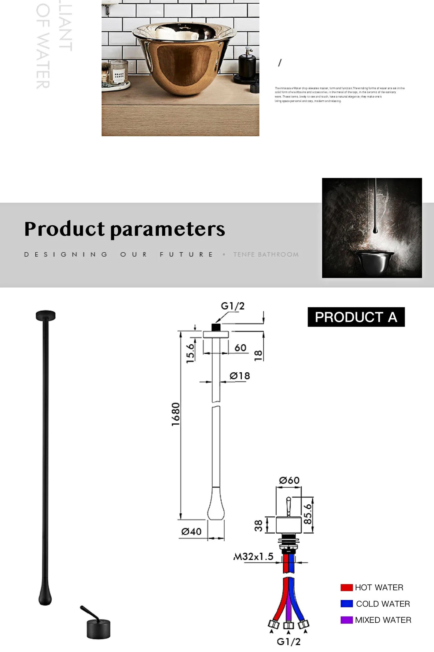 Brass Black Luxury Bathroom Faucet - Single Handle