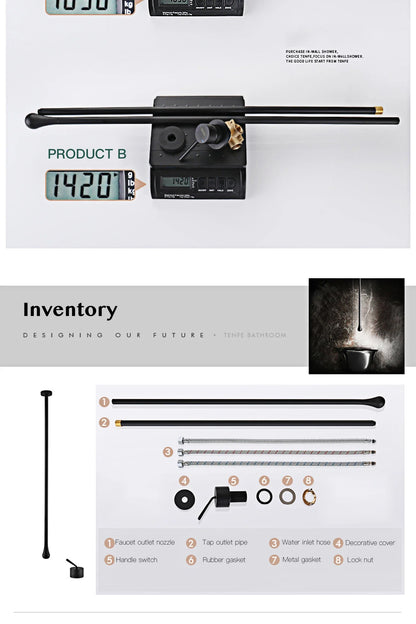 Brass Black Luxury Bathroom Faucet - Single Handle