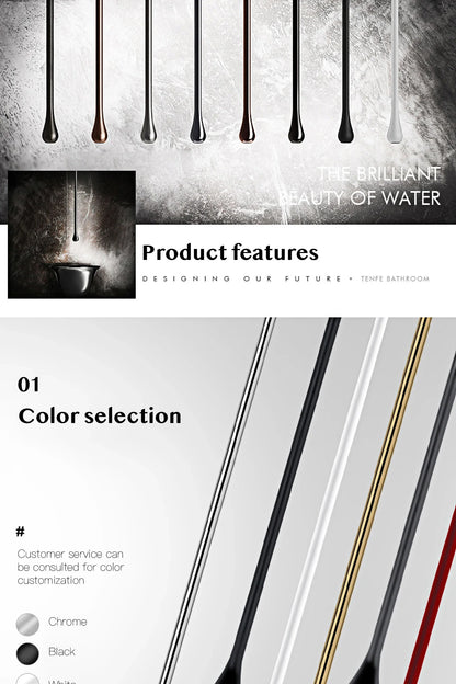 Brass Black Luxury Bathroom Faucet - Single Handle