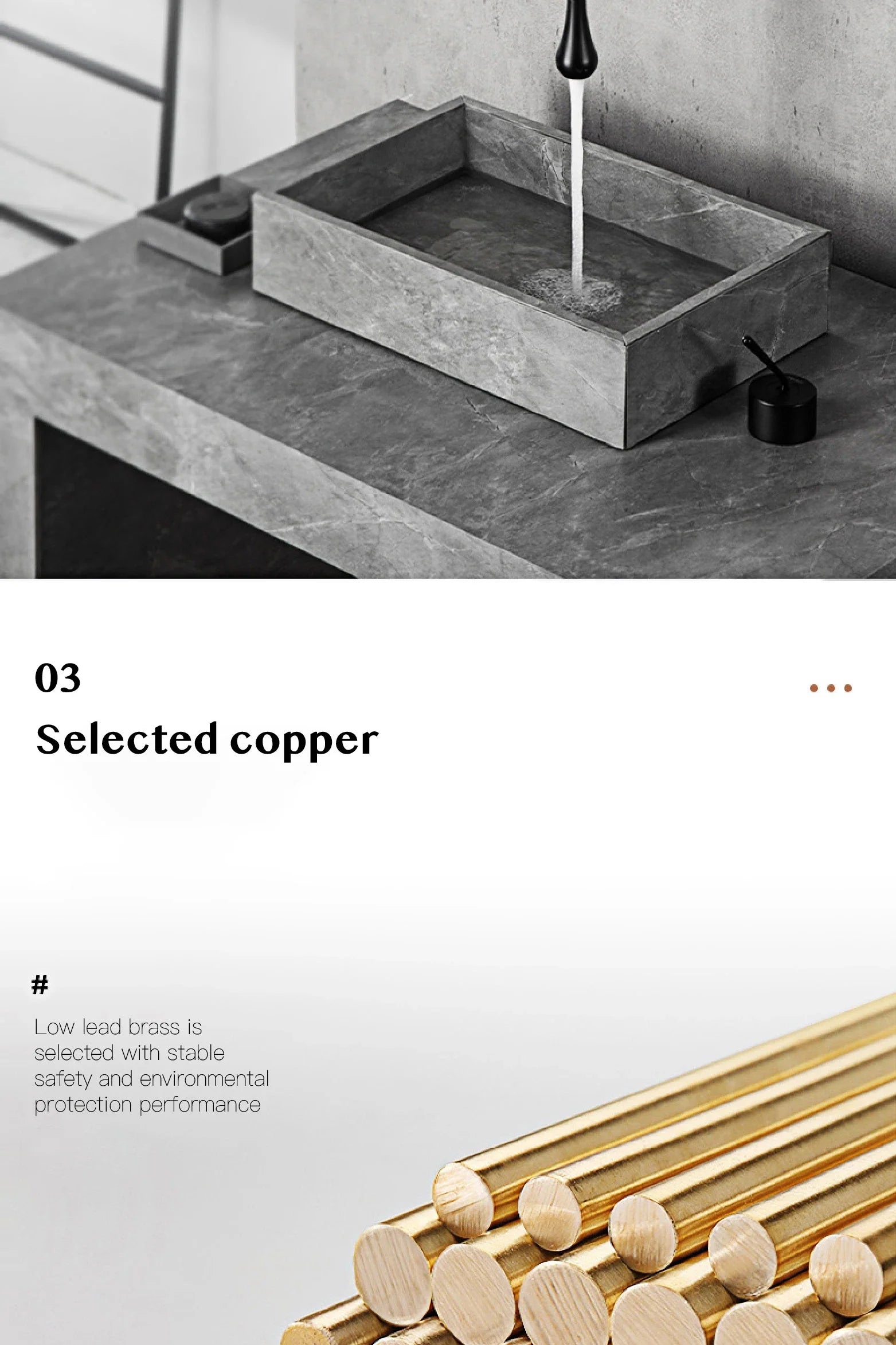 Brass Black Luxury Bathroom Faucet - Single Handle