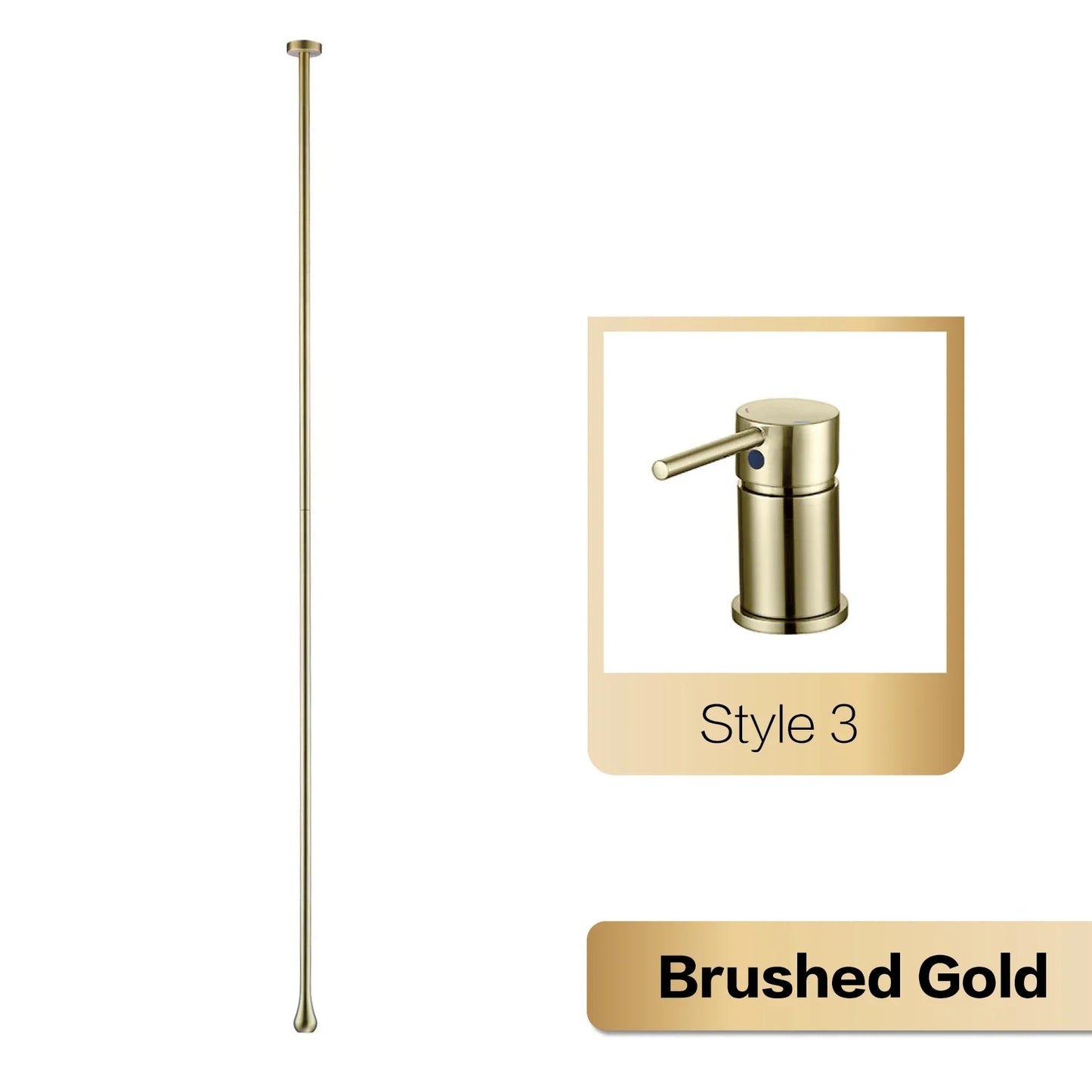 Brass Black Luxury Bathroom Faucet - Single Handle - Brushed Gold 3