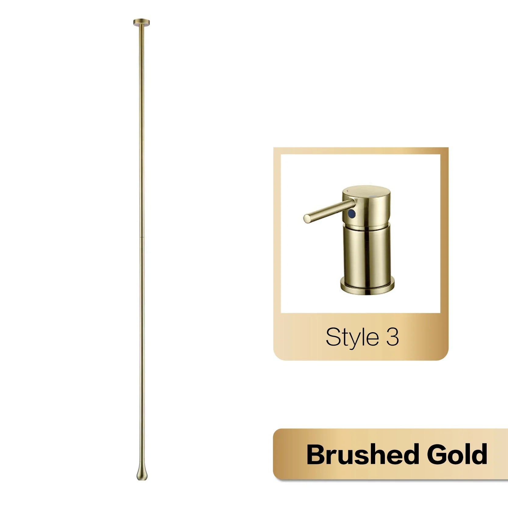 Brass Black Luxury Bathroom Faucet - Single Handle - Brushed Gold 3