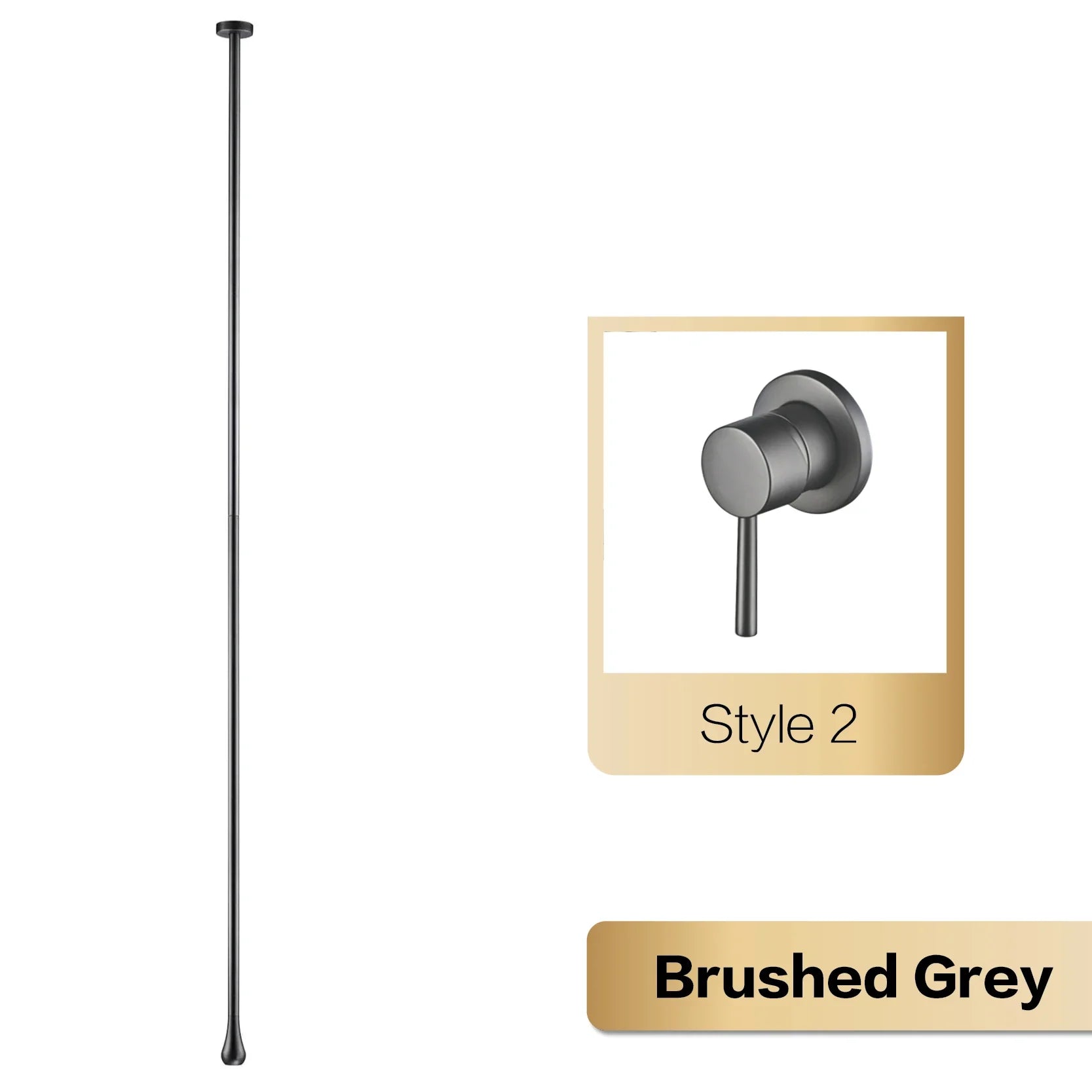 Brass Black Luxury Bathroom Faucet - Single Handle - Brushed Grey 2
