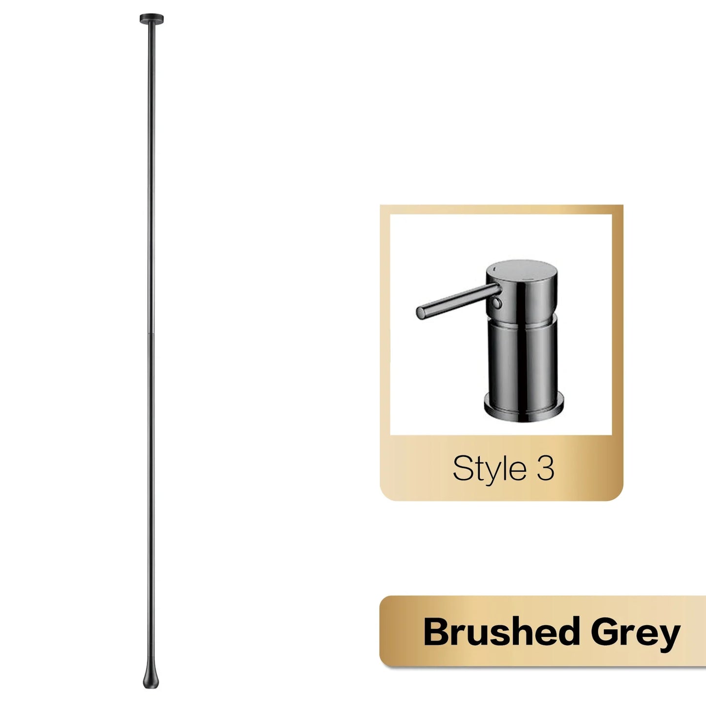 Brass Black Luxury Bathroom Faucet - Single Handle - Brushed Grey 3