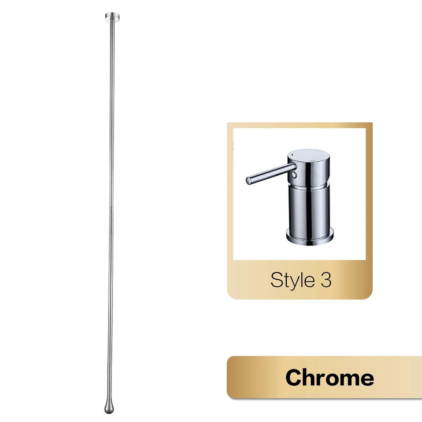 Brass Black Luxury Bathroom Faucet - Single Handle - Chrome 3