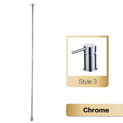 Brass Black Luxury Bathroom Faucet - Single Handle - Chrome 3