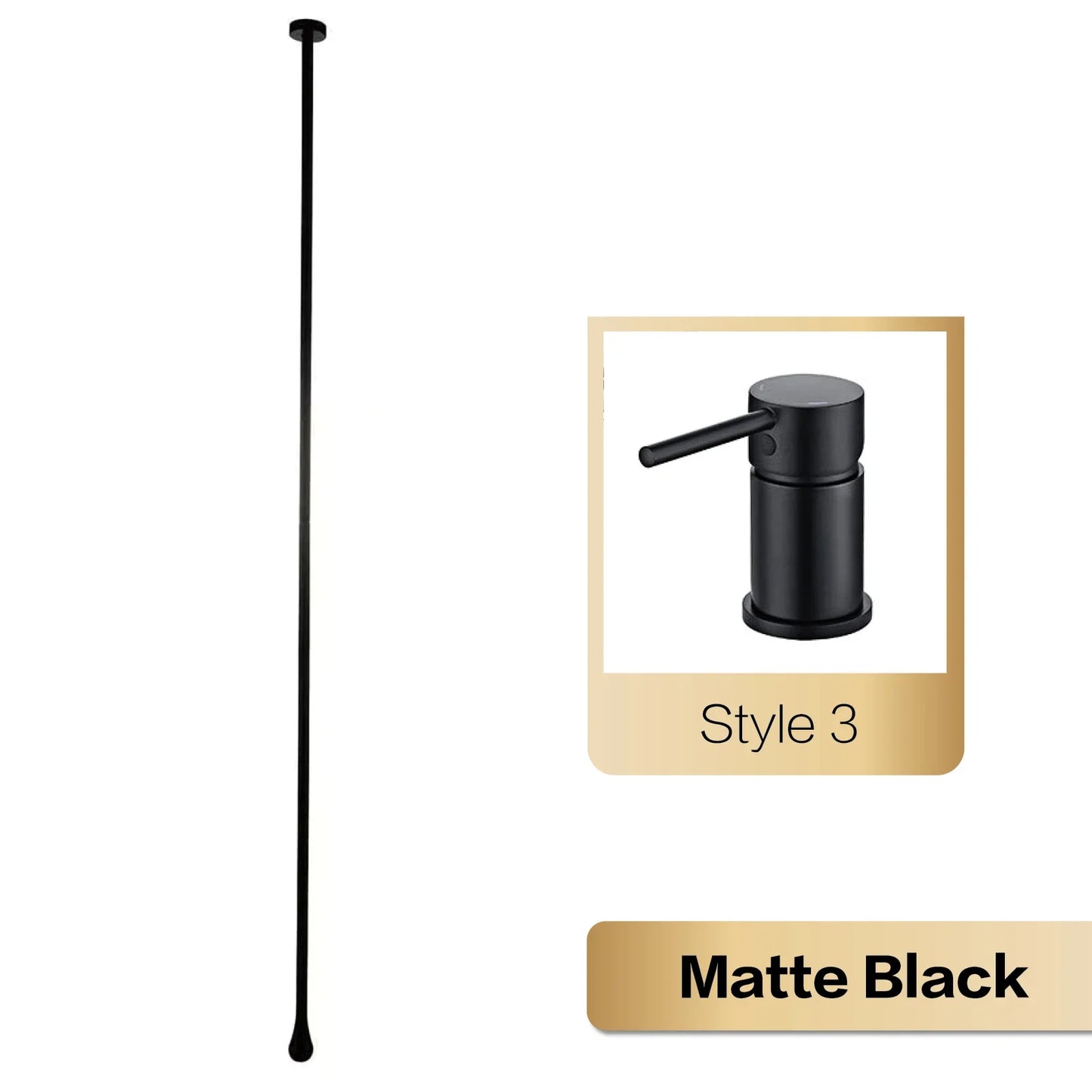 Brass Black Luxury Bathroom Faucet - Single Handle - Matte Black 3
