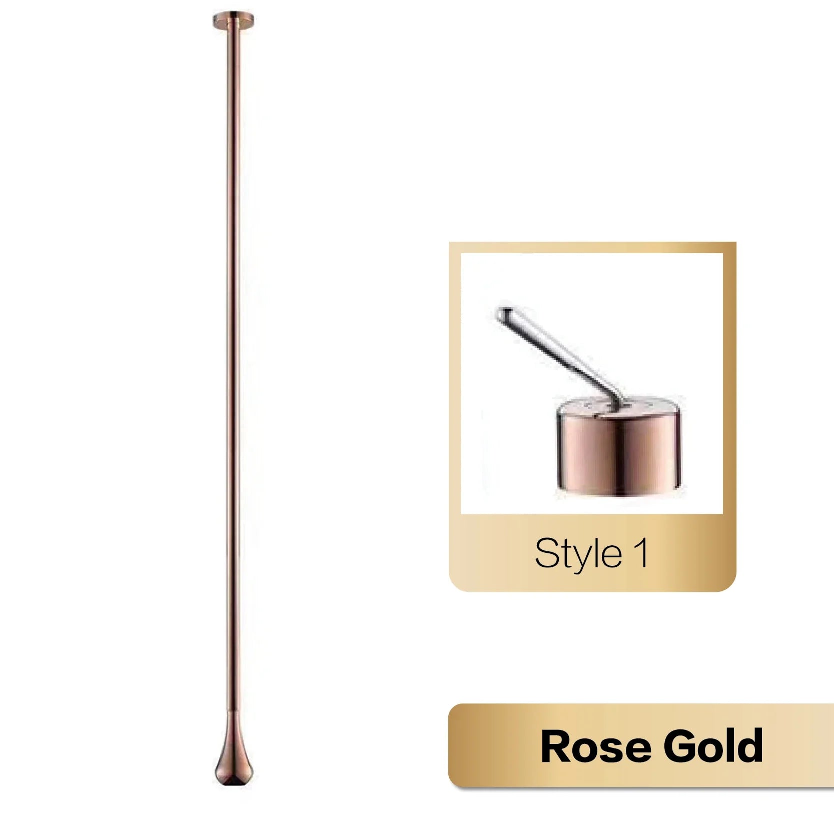 Brass Black Luxury Bathroom Faucet - Single Handle - Rose Gold 1