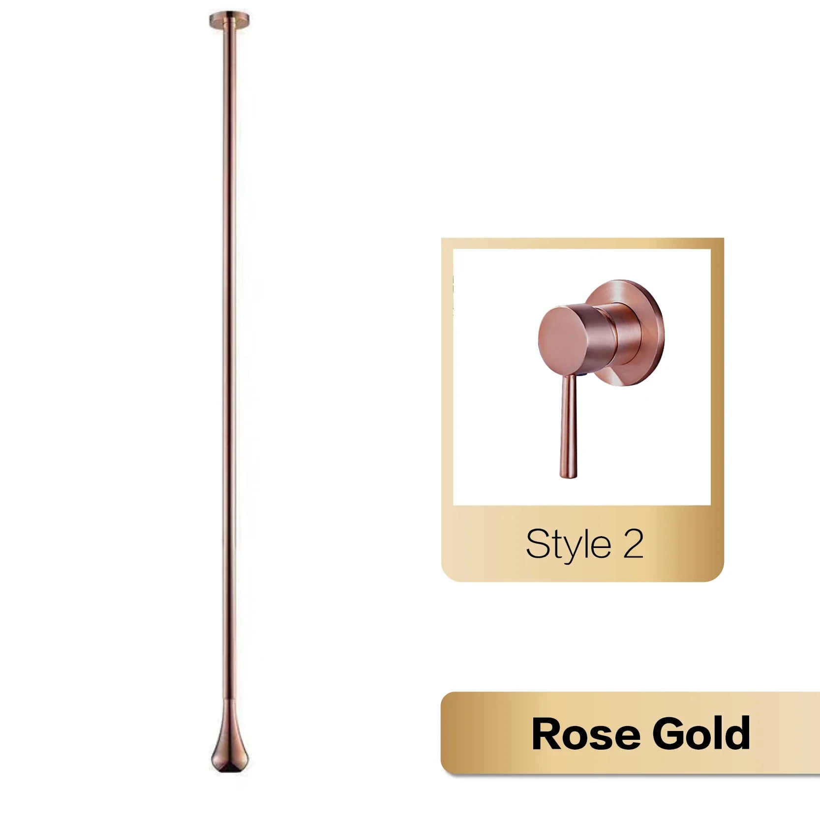 Brass Black Luxury Bathroom Faucet - Single Handle - Rose Gold 2