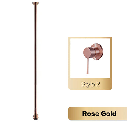 Brass Black Luxury Bathroom Faucet - Single Handle - Rose Gold 2