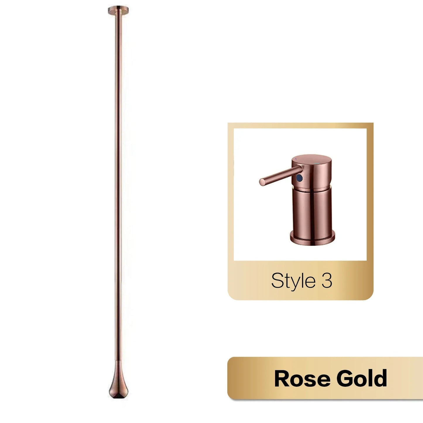 Brass Black Luxury Bathroom Faucet - Single Handle - Rose Gold 3