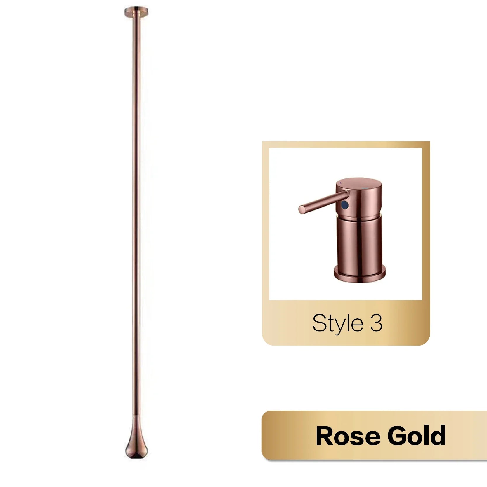 Brass Black Luxury Bathroom Faucet - Single Handle - Rose Gold 3