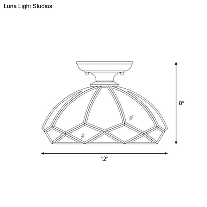 Lámpara de techo DecorBites™ DecorBites™ de latón con forma de cuenco y cristal transparente, semiempotrada