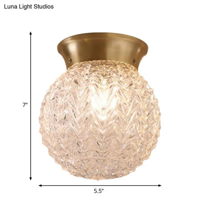 DecorBites™ DecorBites™ Brass Colonial Water Glass Ceiling Light Fixture - Bedroom Flush Mount