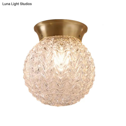 DecorBites™ DecorBites™ Brass Colonial Water Glass Ceiling Light Fixture - Bedroom Flush Mount