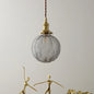 Brass Finish Clear Glass Pendant Light Kit - Modern Spherical Design, Ideal for Warehouse Décor