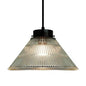 Brass Geometric Glass Drop Pendant - Industrial 1-Light Suspension Fixture for Dining Room Lighting